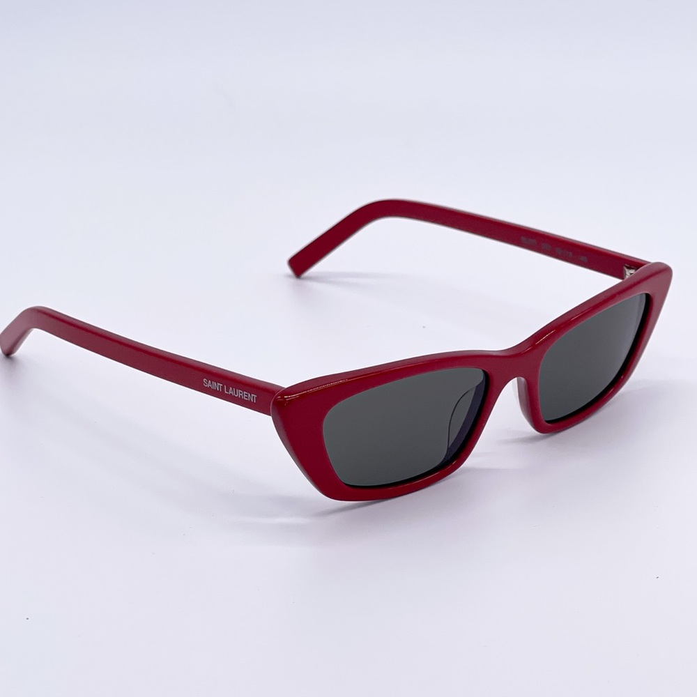 NEW SAINT LAURENT SL277 003 RED CAT EYE SUNGLASSES - Picture 8 of 12